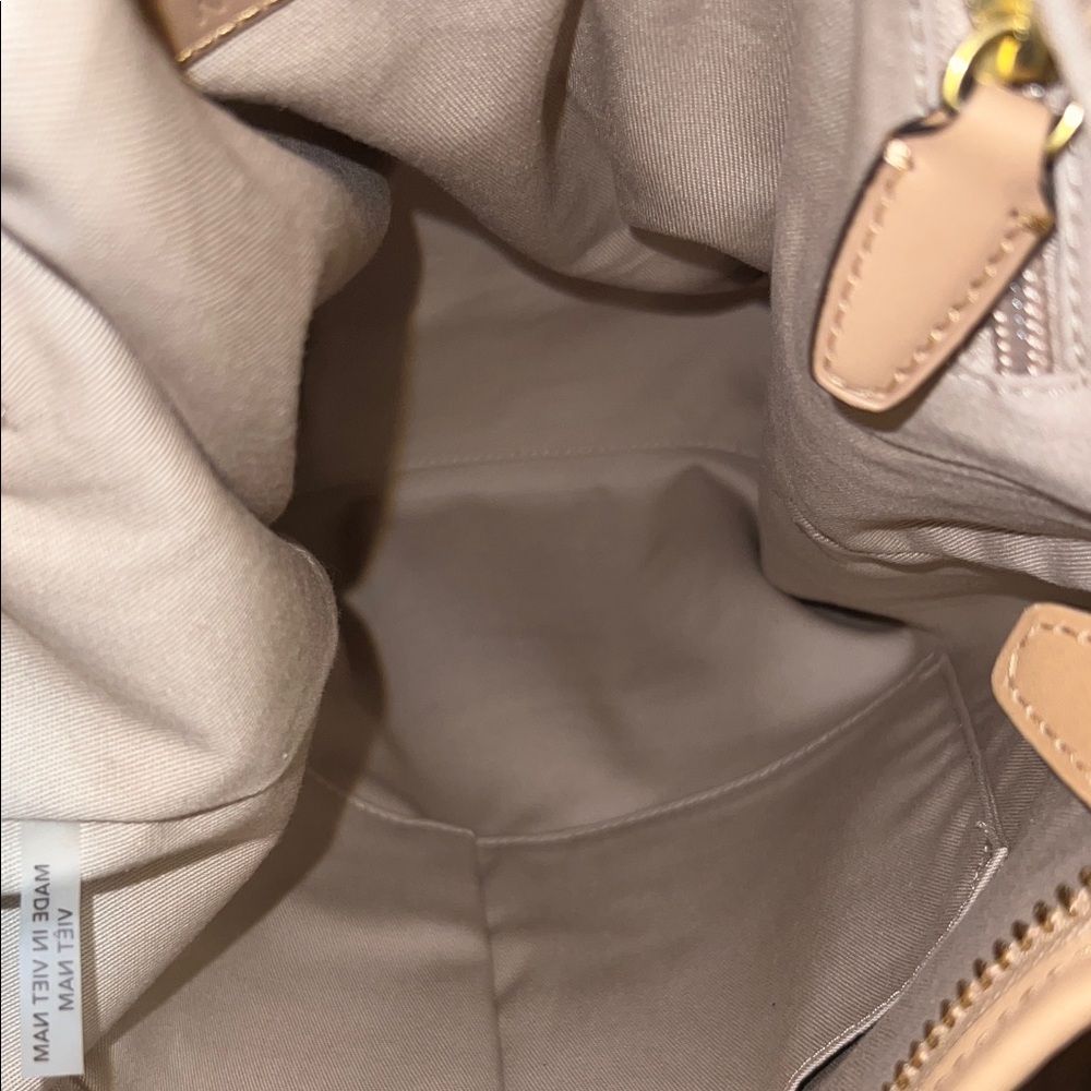 Coach Legacy Leather Duffel Shoulder Bag in Tan with Tassels - Picture 9 of 12